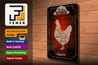 Blechschild Fleisch 30x40cm Huhn exklusive Hähnchen