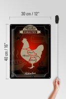 Blechschild Fleisch 30x40cm Huhn exklusive Hähnchen