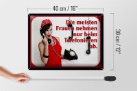 Blechschild Spruch 40x30cm Frauen nehmen ab Telefon
