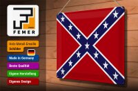 Blechschild Flagge 40x30cm Konföderierte Staaten Amerika
