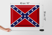Blechschild Flagge 40x30cm Konföderierte Staaten Amerika