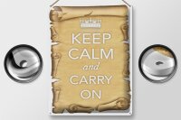 Blechschild Spruch 30x40cm Keep Calm and carry on