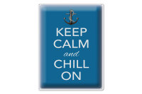 Blechschild Spruch 30x40cm Keep Calm and chill on