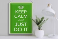 Blechschild Spruch 30x40cm Keep Calm and just do it
