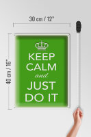 Blechschild Spruch 30x40cm Keep Calm and just do it