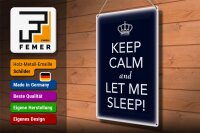 Blechschild Spruch 30x40cm Keep Calm and let me sleep