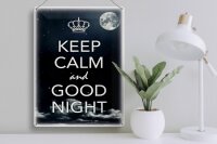 Blechschild Spruch 30x40cm Keep Calm and good night