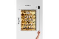 Blechschild Spruch 30x40cm Keep Calm and love music