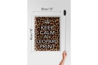 Blechschild Spruch 30x40cm Keep Calm love leopard print