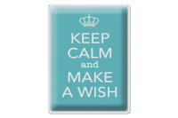 Blechschild Spruch 30x40cm Keep Calm and make a wish