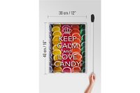 Blechschild Spruch 30x40cm Keep Calm and love candy
