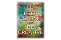 Blechschild Spruch 30x40cm Keep Calm and be creative