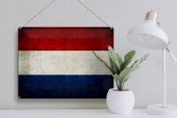 Blechschild Flagge 40x30cm Niederlande Holland Fahne