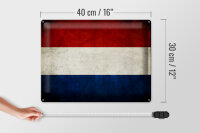 Blechschild Flagge 40x30cm Niederlande Holland Fahne