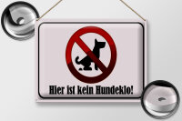 Blechschild Hinweis 40x30cm hier ist kein Hundeklo
