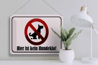 Blechschild Hinweis 40x30cm hier ist kein Hundeklo