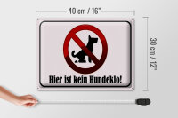 Blechschild Hinweis 40x30cm hier ist kein Hundeklo