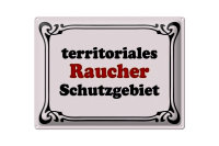 Blechschild Hinweis 40x30cm Raucher Schutzgebiet