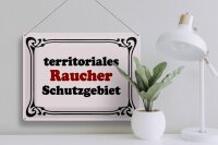 Blechschild Hinweis 40x30cm Raucher Schutzgebiet