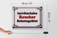 Blechschild Hinweis 40x30cm Raucher Schutzgebiet