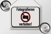 Blechschild Hinweis 40x30cm Fotografieren verboten