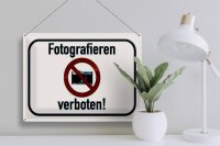 Blechschild Hinweis 40x30cm Fotografieren verboten