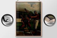 Blechschild Retro 30x40cm Baseball USA Schlagmann