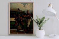 Blechschild Retro 30x40cm Baseball USA Schlagmann