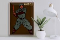 Blechschild Retro 30x40cm Cornell Baseball Schlagmann