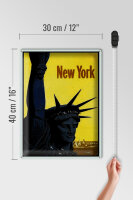 Blechschild Retro 30x40cm New York Statue of Liberty