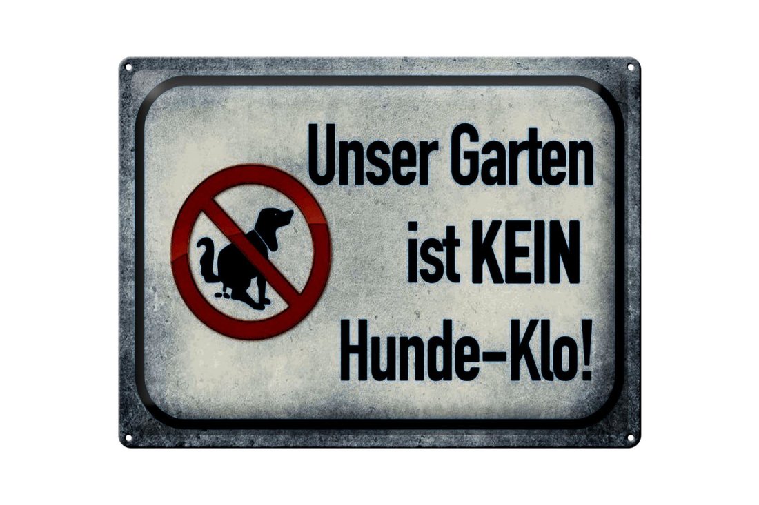 Melis-Folienwerkstatt Schild ‚Kein Hundeklo‘ – 45x30cm, 3mm Hartschaum, UV-beständig Für Garten & Zaun