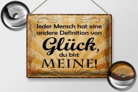 Blechschild Spruch 40x30cm Definition Glück du bist meine