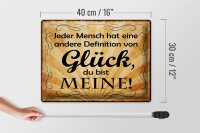 Blechschild Spruch 40x30cm Definition Glück du bist meine