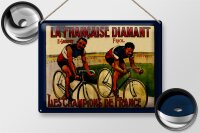 Blechschild Retro 40x30cm Fahrrad la francaise Diamant