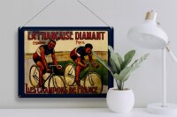 Blechschild Retro 40x30cm Fahrrad la francaise Diamant