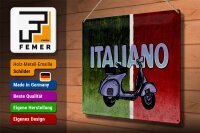 Blechschild Mofa 40x30cm Stile Italiano Italien Scooter