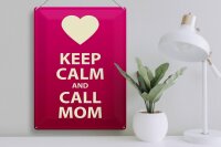 Blechschild Spruch 30x40cm Keep calm and call Mom Geschenk