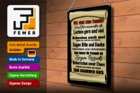 Blechschild Spruch 30x40cm wir sind eine Familie zusammen