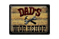 Blechschild Hinweis 40x30cm Dad´s Workshop Werkzeug