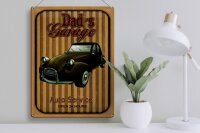 Blechschild Retro 30x40cm Dad´s Garage Auto Service open 24