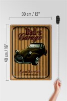 Blechschild Retro 30x40cm Dad´s Garage Auto Service open 24