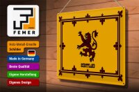 Blechschild Flagge 40x30cm Schottland Königswappen