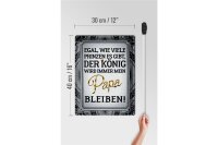 Blechschild Spruch 30x40cm egal Prinzen mein Papa der König