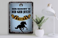 Blechschild Spruch 30x40cm mir reicht`s ich geh reiten