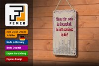 Blechschild Spruch 12x18cm Nimm dir was du brauchst Liebe