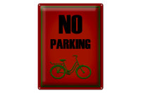 Blechschild Parken 30x40cm Fahrrad no parking
