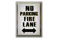Blechschild Hinweis 30x40cm No Parking fire lane left right