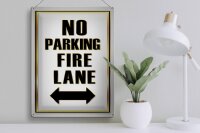 Blechschild Hinweis 30x40cm No Parking fire lane left right