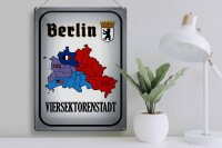Blechschild Spruch 30x40cm Berlin Viersektorenstadt