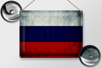 Blechschild Flagge 40x30cm Russland Fahne Russia Flag